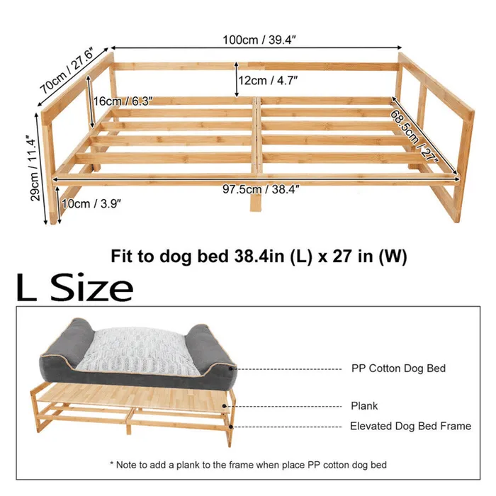 Wooden Elevated Pet Dog Bed Cots