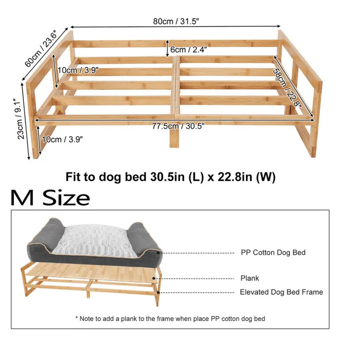 Wooden Elevated Pet Dog Bed Cots